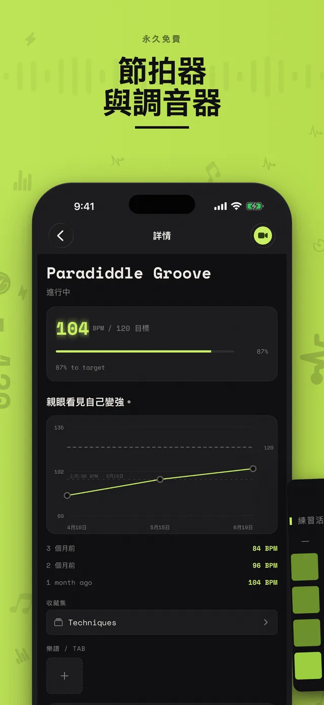 Crank. 內建節拍器與調音器